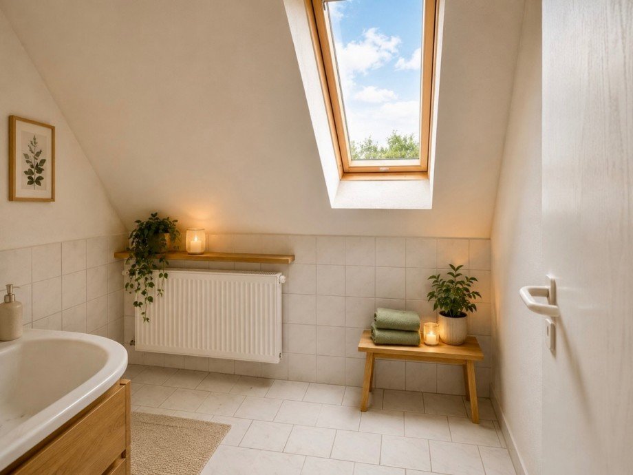 Bad im Dachboden - Visualisierung Villa Gohrisch