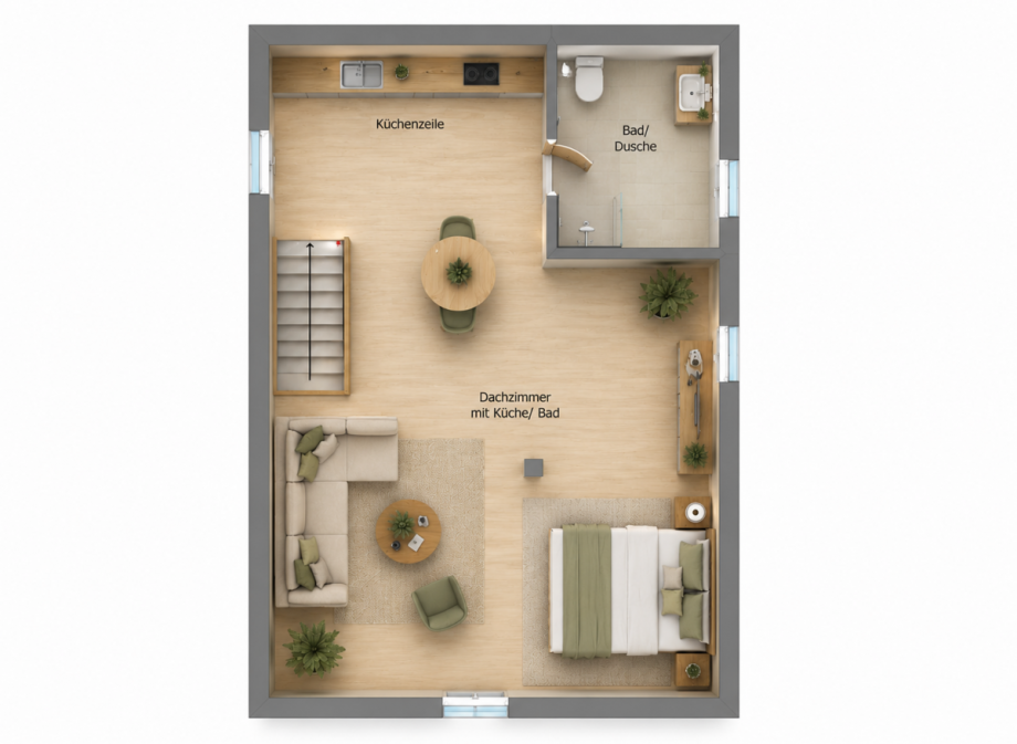 Gohrisch DG Zimmer Grundriss Villa Gohrisch