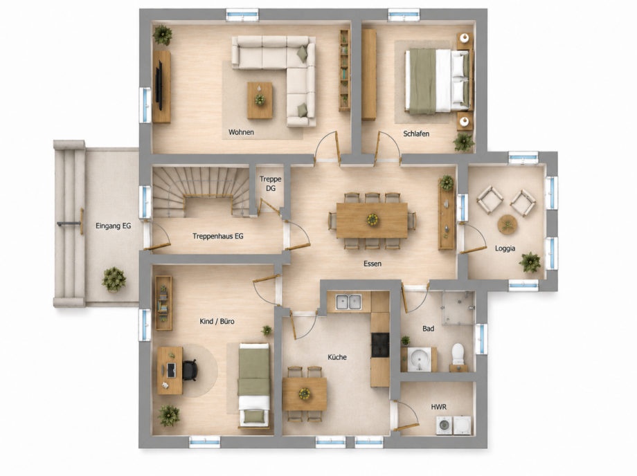 Gohrisch EG Grundriss Villa Gohrisch
